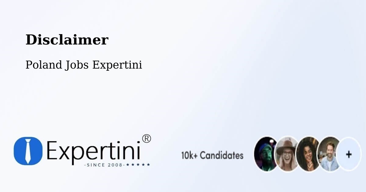 Disclaimer – Pakosław - Poland Jobs Expertini