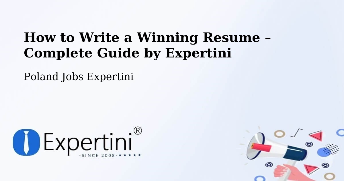 Resume Writing Guide for Job Seekers – Pakosław - Pakosław, Poland Jobs Expertini